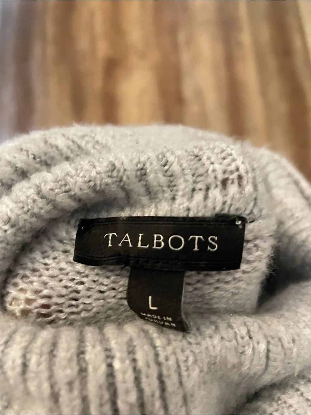 Talbots Striped Turtleneck Sweater
